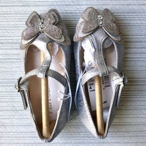 *NEW*CHILDREN’S PLACE Butterfly Silver Ballet Flat